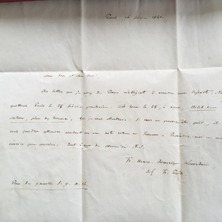Trois lettres autographes de Lacordaire au couvent de Genève